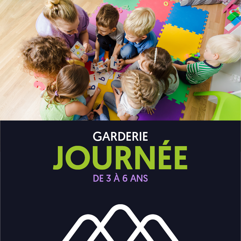 JOURNÉE de 9h à 11h30 et de 13h30 à 17h30 / Enfants de 3 à 6 ans