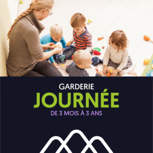 JOURNÉE de 9h à 11h30 et de 13h30 à 17h30 / Enfants de 3 mois à 3 ans
