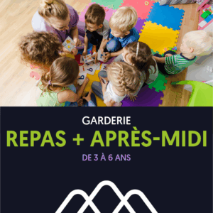 REPAS + APRÈS-MIDI + GOÛTER de 11h30 à 17h30 / Enfants de 3 à 6 ans