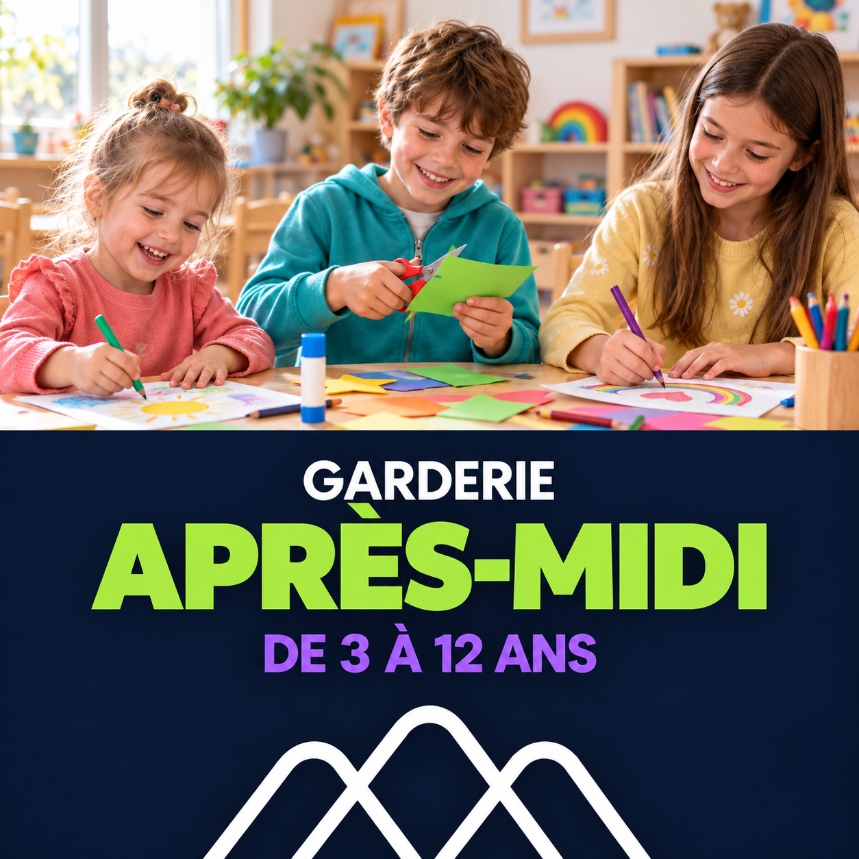 APRÈS-MIDI de 13h30 à 17h30 / Enfants de 3 à 12 ans