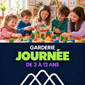JOURNÉE de 9h à 11h30 et de 13h30 à 17h30 / Enfants de 3 à 12 ans