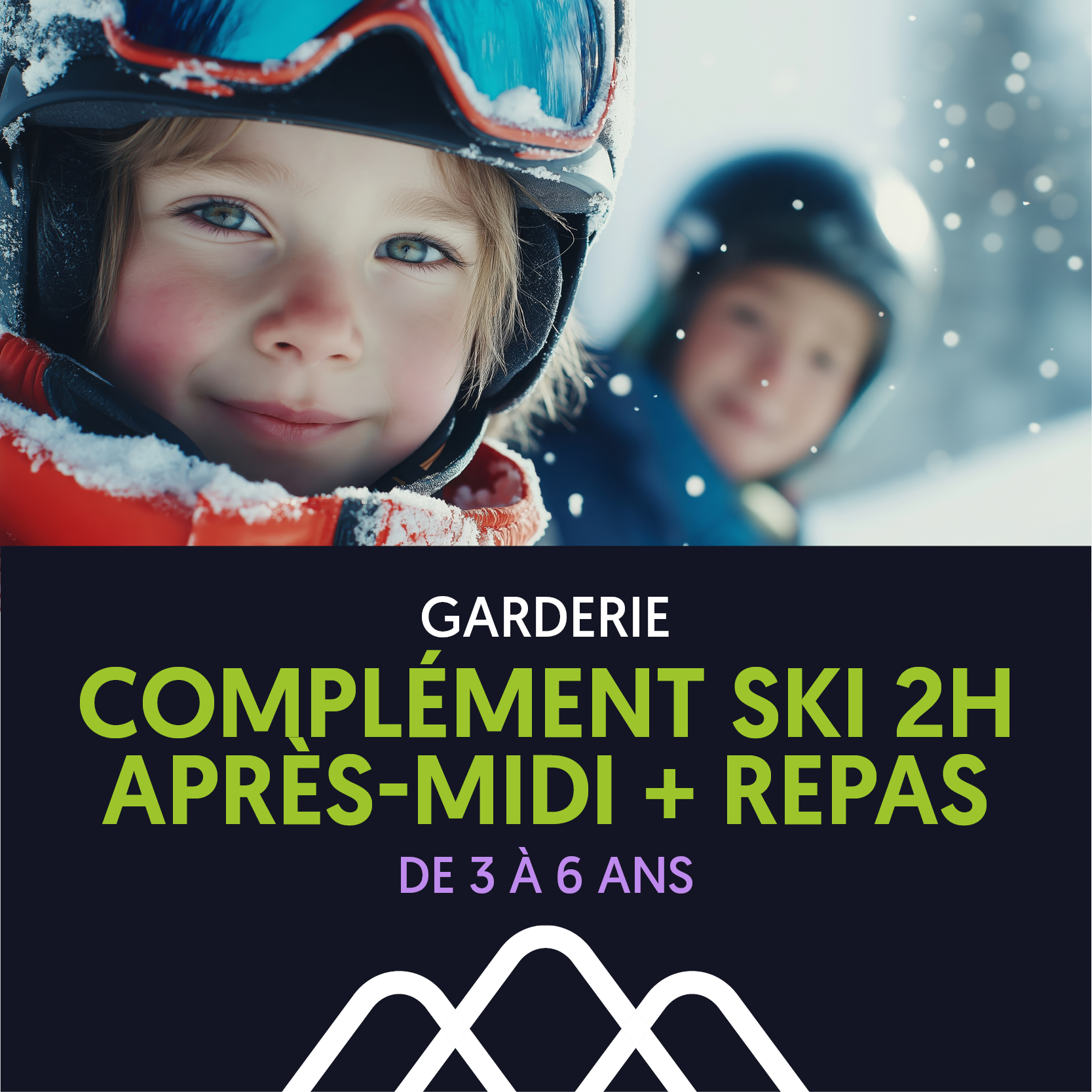 Complément Ski 2h l'après-midi + REPAS / Enfants de 3 à 6 ans