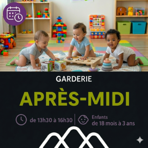 APRÈS-MIDI de 13h30 à 16h30 / Enfants de 3 à 18 mois