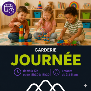 JOURNÉE de 9h à 12h et de 13h30 à 16h30 / Enfants de 3 à 6 ans
