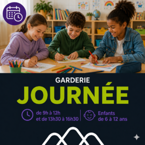 JOURNÉE de 9h à 12h et de 13h30 à 16h30 / Enfants de 6 à 12 ans