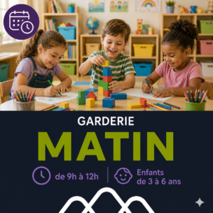 MATIN de 9h à 12h / Enfants de 3 à 6 ans